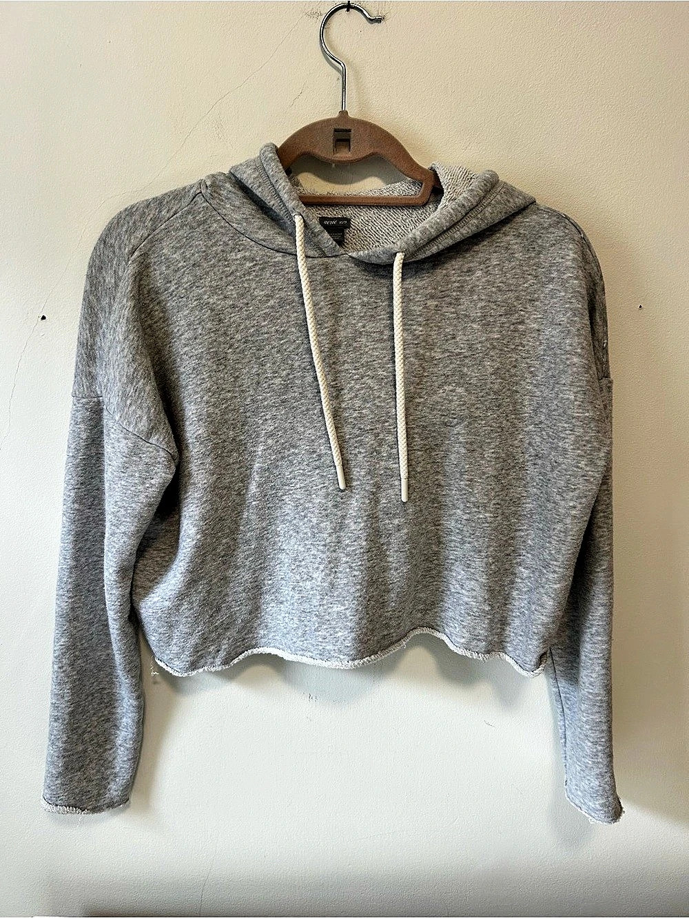 Aerie Gray Cropped Hoodie Size XS